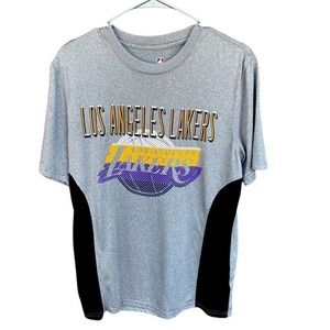 Los Angeles Lakers Shirt Womens Medium Gray NBA Lebron James #23 Double Sided